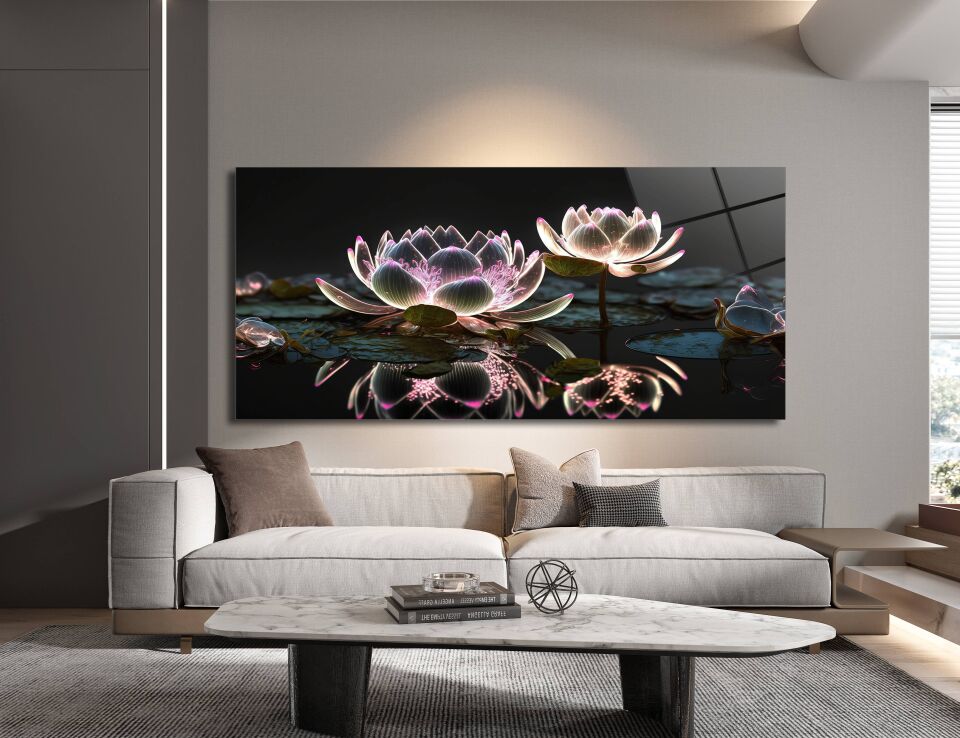 Neon Işıklı Nilüfer Çiçeğinin Büyüsü | CF0308