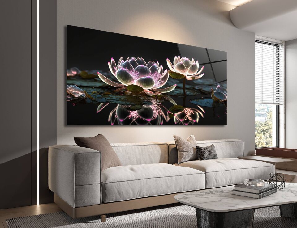 Neon Işıklı Nilüfer Çiçeğinin Büyüsü | CF0308