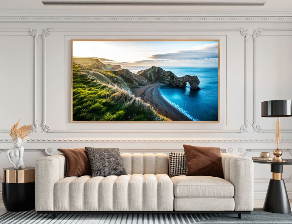 Durdle Door Doğal Kıyı Manzarası - Yüksek Çözünürlüklü Cam Tablo | CF0026