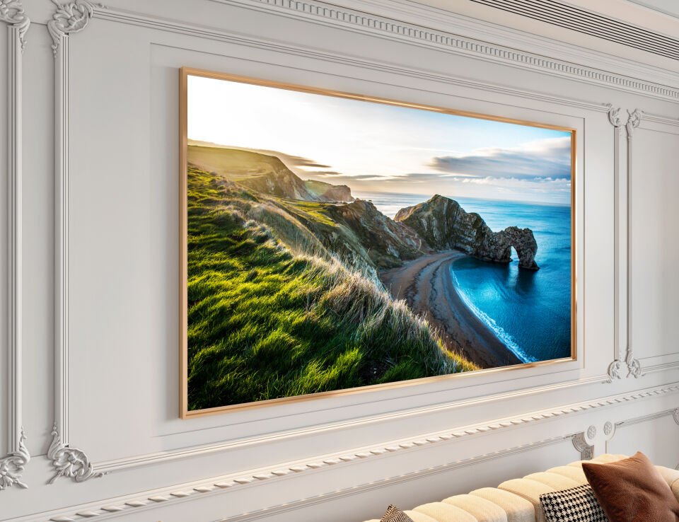 Durdle Door Doğal Kıyı Manzarası - Yüksek Çözünürlüklü Cam Tablo | CF0026