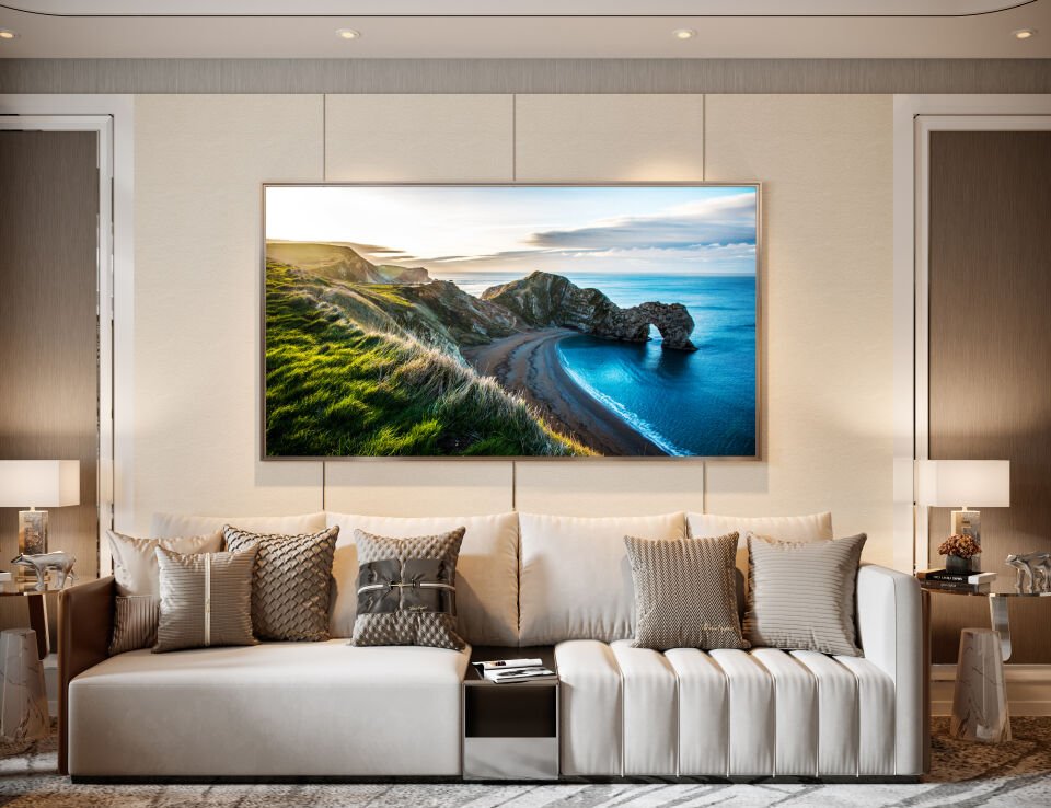Durdle Door Doğal Kıyı Manzarası - Yüksek Çözünürlüklü Cam Tablo | CF0026
