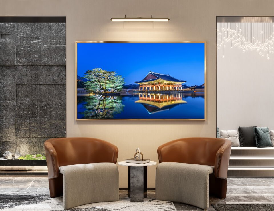 Gyeongbokgung Sarayı Gece Yansıması Cam Tablo | CF0033